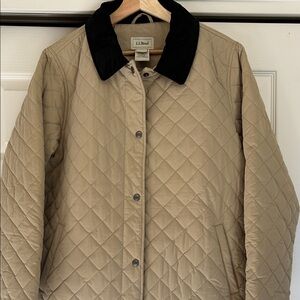 L.L. Bean Tan Quilted Barn / Chore Jacket